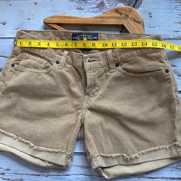 Lucky Brand Courduroy Shorts camel tan color size 28 - Picture 8 of 10